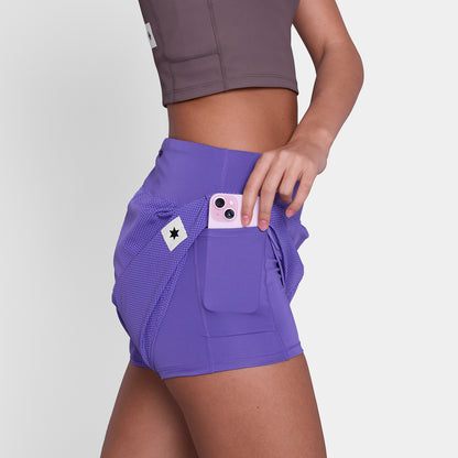 ランニングショーツ SW40005c1061 W Zig Zag Pace Shorts 3inch - Purplezigzag [レディーズ]
