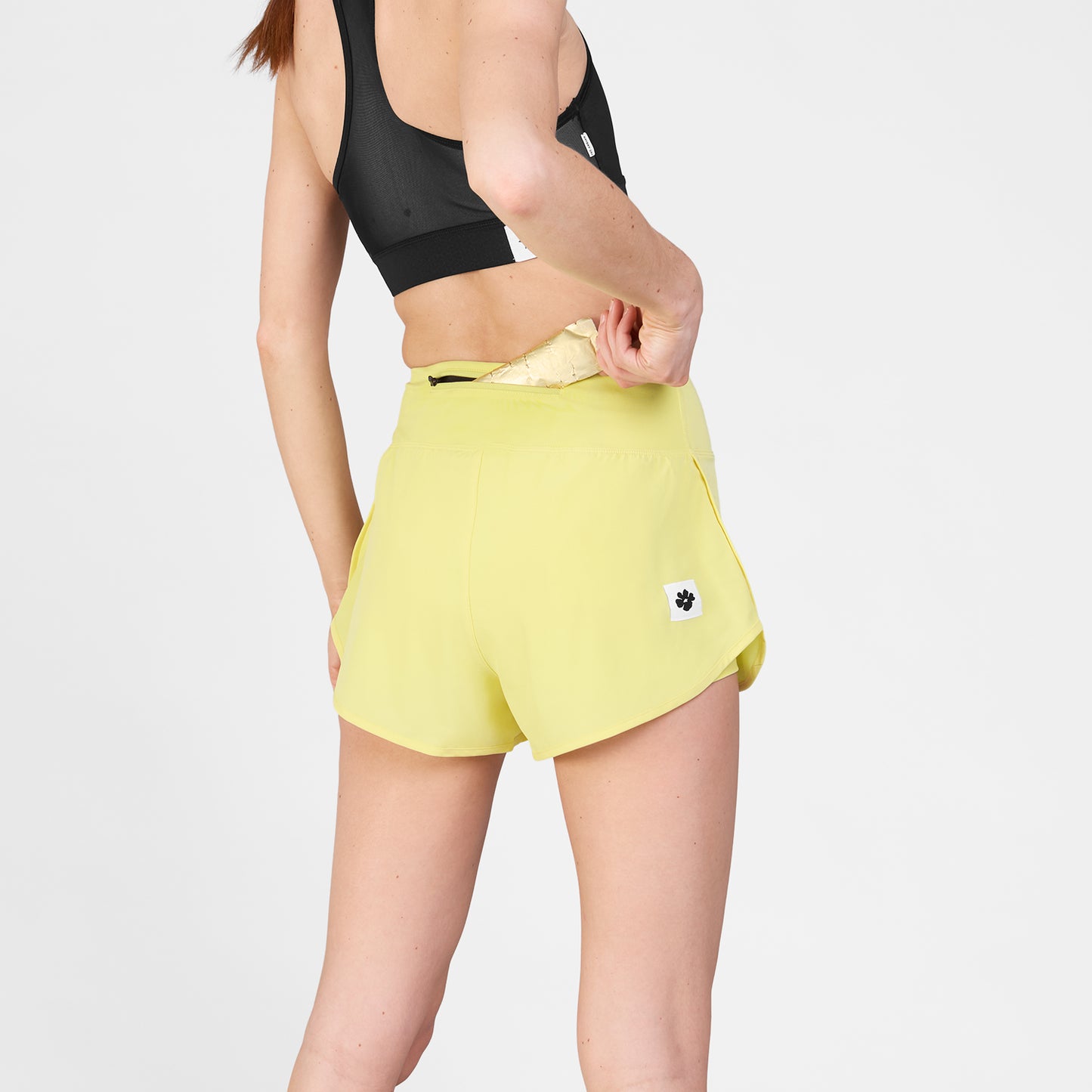 ランニングショーツ SW40007c418 W Flower Pace Shorts 3inch - Yellow [レディーズ]