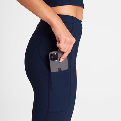 ランニングタイツ SW50006c201 W Combat+ Rib Long Tights - Blue [レディーズ]