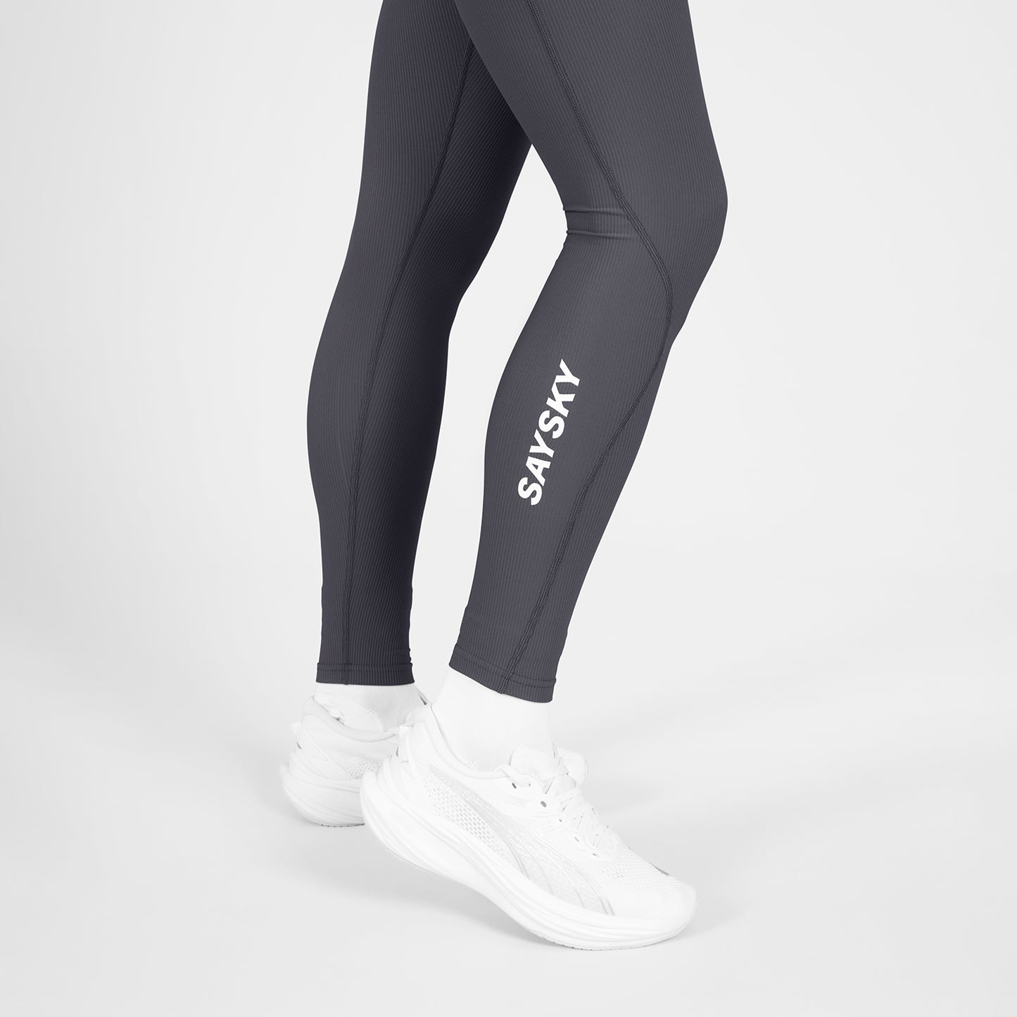ランニングタイツ SW50006c611 W Combat+ Rib Long Tights - Grey [レディーズ]