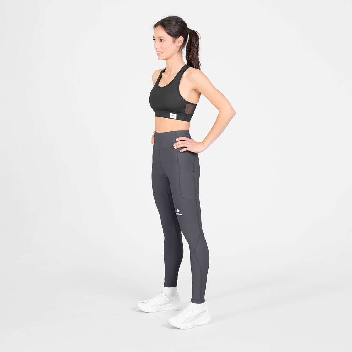 ランニングタイツ SW50006c611 Wmns Combat+ Rib Long Tights - Grey [レディーズ]