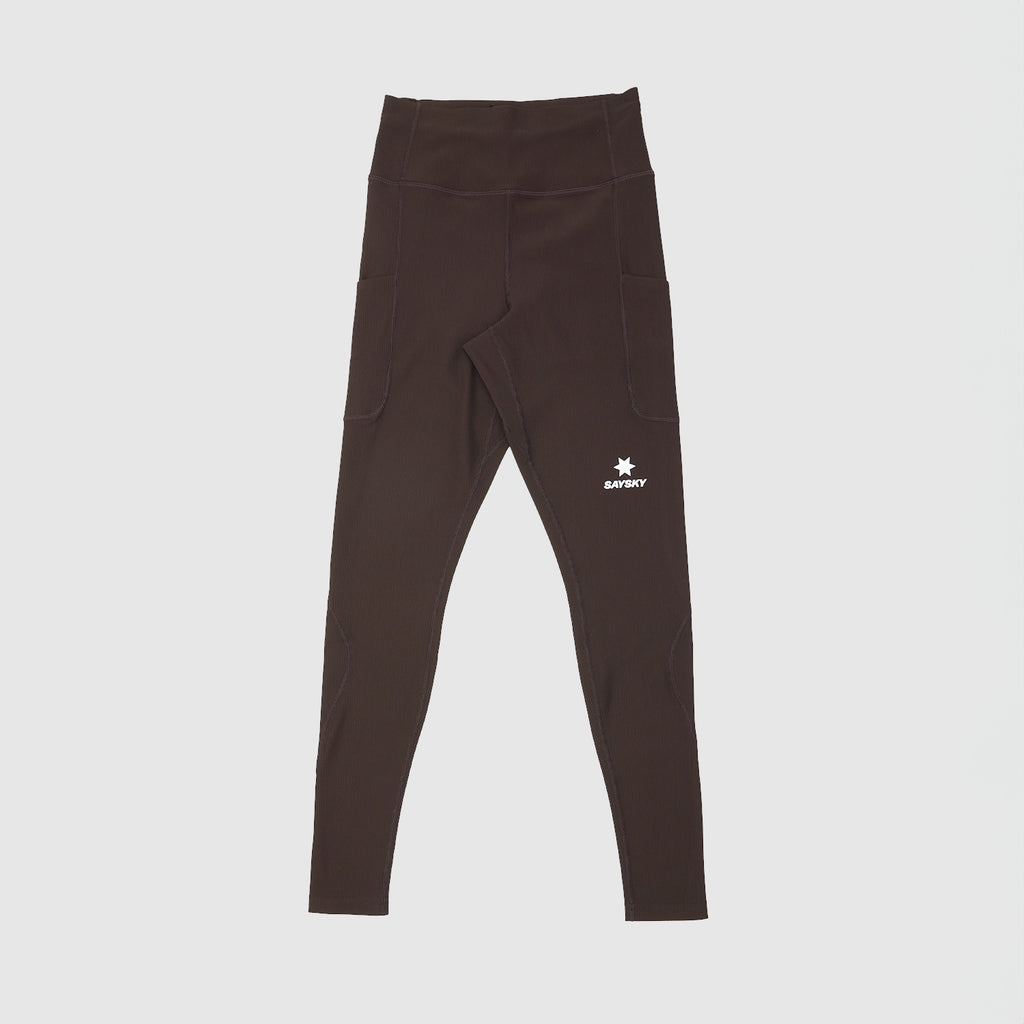 ランニングタイツ SW50006c712 Wmns Combat+ Rib Long Tights - Brown [レディーズ]