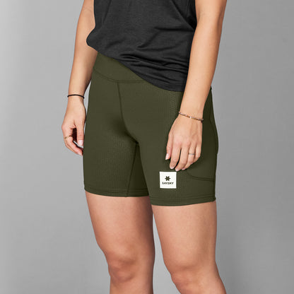 ランニングタイツ SW55003c301 W Combat+ Short Tights 7inch - Green [レディーズ]