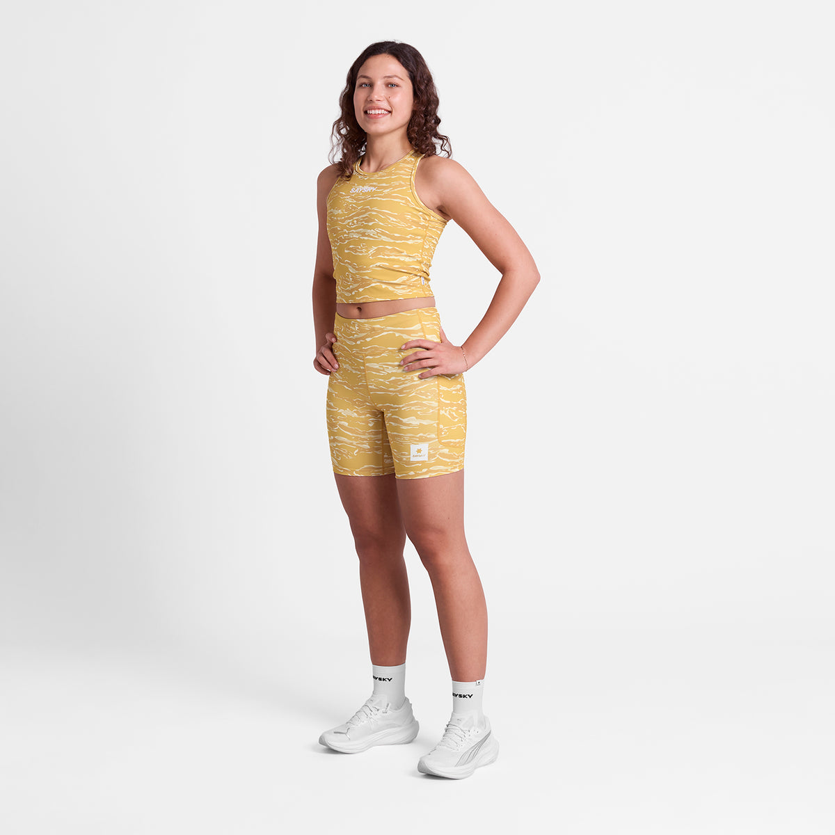 ショートタイツ SW55004c1064 Wmns Tiger Combat+ Short Tights 7inch - Yellowcamo [レディーズ]