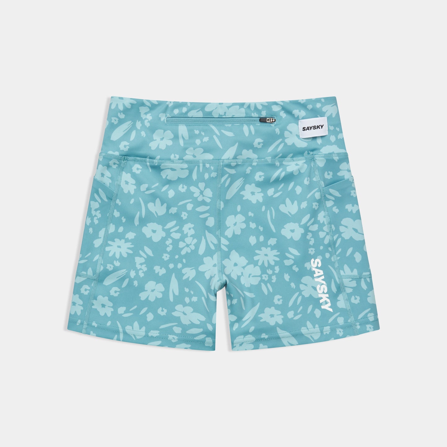 ランニングタイツ SW55009c1066 W Flower Combat+ Short Tights 4inch - Lightblueflower [レディーズ]