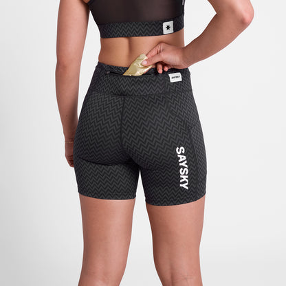 ランニングタイツ SW55010c1062 W Zig Zag Combat+ Short Tights 7inch - Blackzigzag [レディーズ]