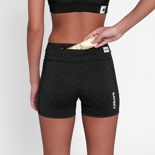 ランニングタイツ SW55012c1072 W Universe Combat+ Short Tights 4inch - Blackuniverse [レディーズ]