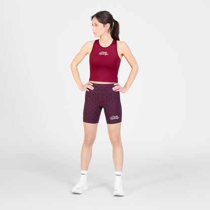 ショートタイツ SW55013c1078 W Couture Combat+ Short Tights 7inch - Burgundy Aop [レディーズ]