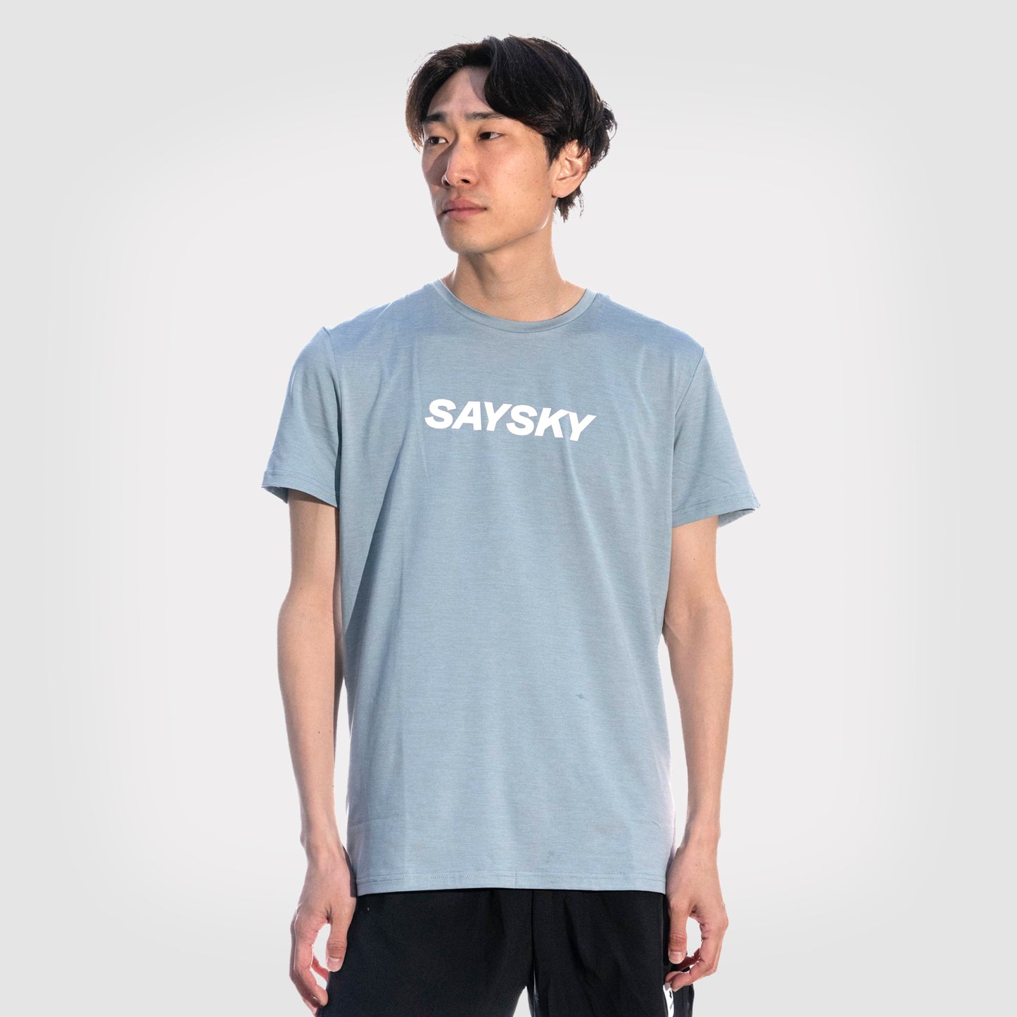 ランニングTシャツ ZMRSS20c2010 Logo Pace Tokyo 2026 T-shirt - Blue Melange [メンズ]