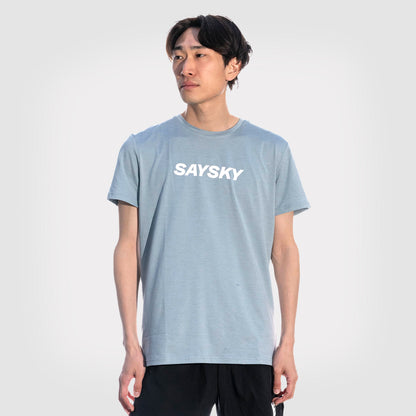 ランニングTシャツ ZMRSS20c2010 Logo Pace Tokyo 2026 T-shirt - Blue Melange [メンズ]