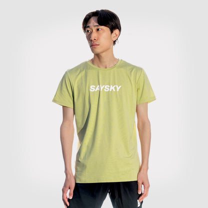 ランニングTシャツ ZMRSS20c3008 Logo Pace Tokyo 2026 T-shirt - Green Melange [メンズ]