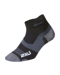 スポーツソックス UA7028eBTTM Vectr Ultralight 1/4 Crew Socks - Black/Titanium Grey [ユニセックス]