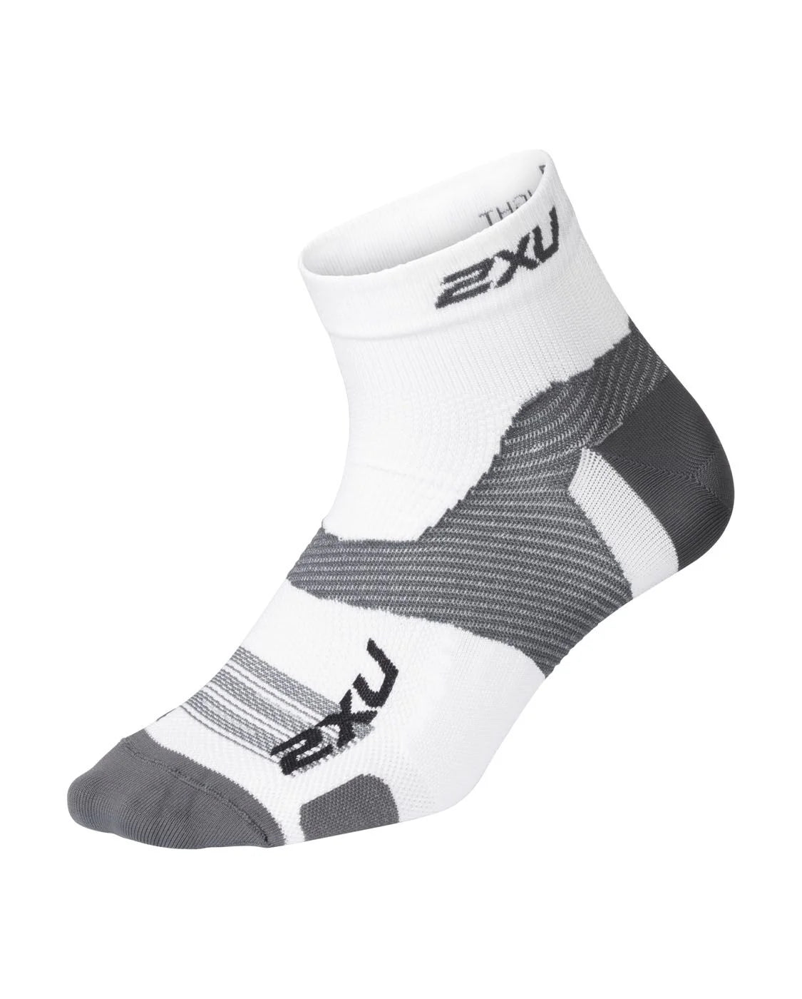 ソックス UA7028eWGRY Vectr Ultralight 1/4 Crew Socks - White/Grey [ユニセックス]
