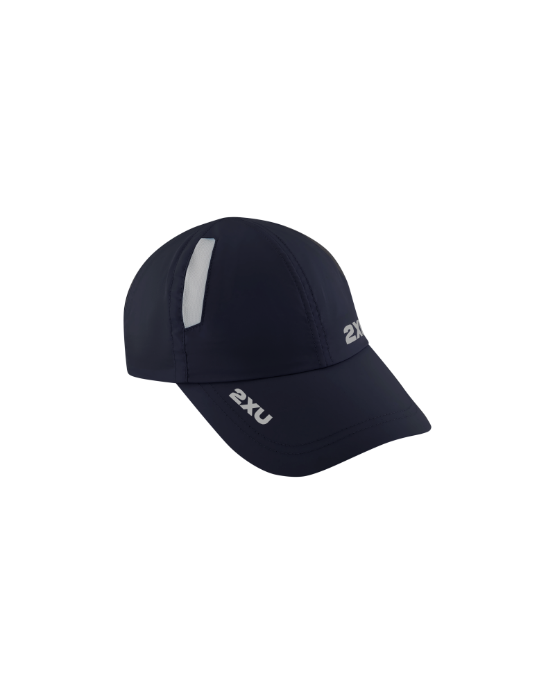 ランニングキャップ UQ5685f-MDN-SIL Run Cap - Midnight Blue/Silver [ユニセックス]