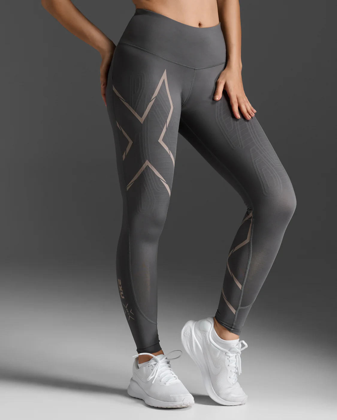 ランニングタイツ WA6523bJCNF MCSライトスピードミッドライズコンプレッションタイツ - Jupiter Grey/Carbon Reflective [レディーズ]
