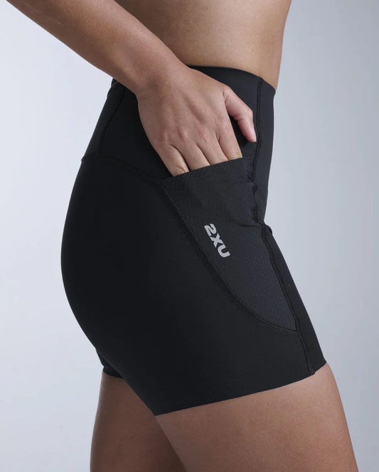 ランニングタイツ WA7509b-BLK-SRF Aero Mesh Hi-rise 4inch Compression Shorts - Blk/Srf [レディーズ]