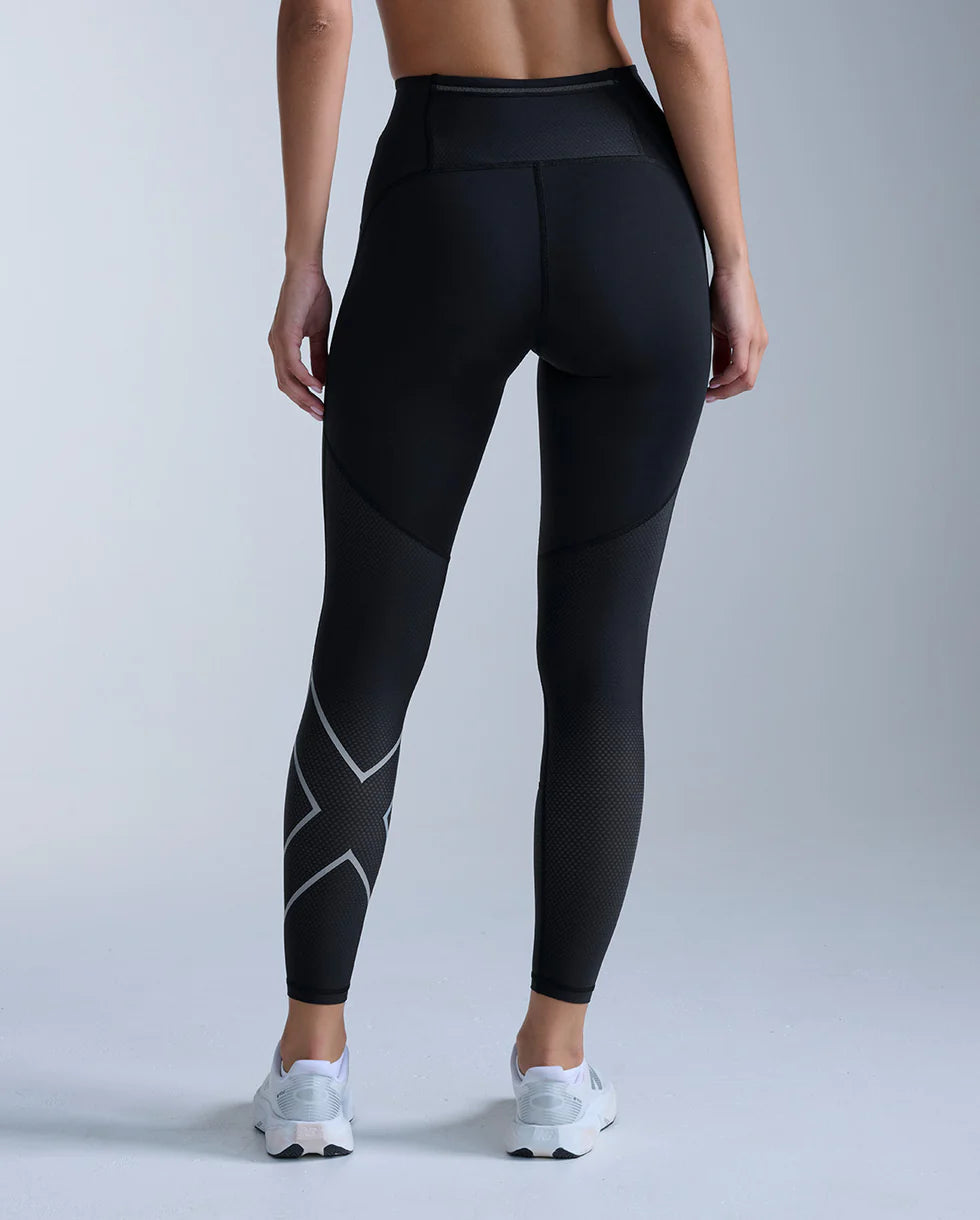 ランニングタイツ WA7573b-BLK-SRF Aero Mesh Hi-rise Compression Tights - Blk/Srf [レディーズ]
