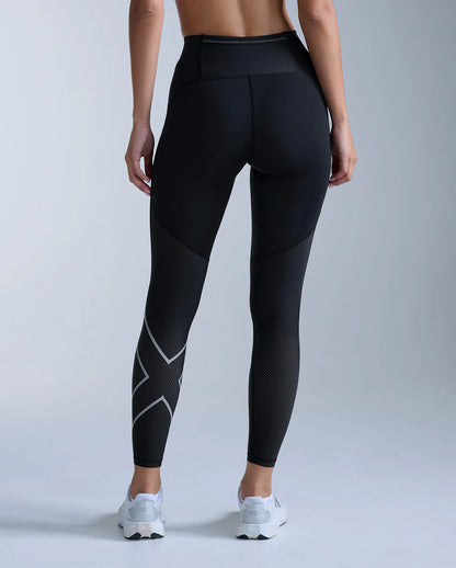 ランニングタイツ WA7573b-BLK-SRF Aero Mesh Hi-rise Compression Tights - Blk/Srf [レディーズ]