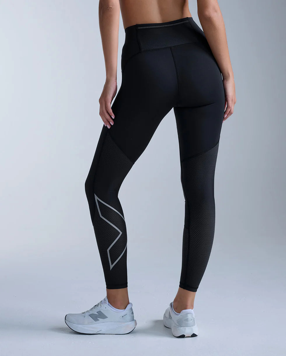 ランニングタイツ WA7573b-BLK-SRF Aero Mesh Hi-rise Compression Tights - Blk/Srf [レディーズ]