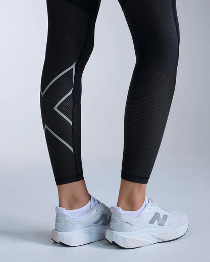 ランニングタイツ WA7573b-BLK-SRF Aero Mesh Hi-rise Compression Tights - Blk/Srf [レディーズ]