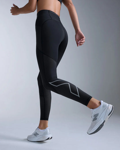 ランニングタイツ WA7573b-BLK-SRF Aero Mesh Hi-rise Compression Tights - Blk/Srf [レディーズ]