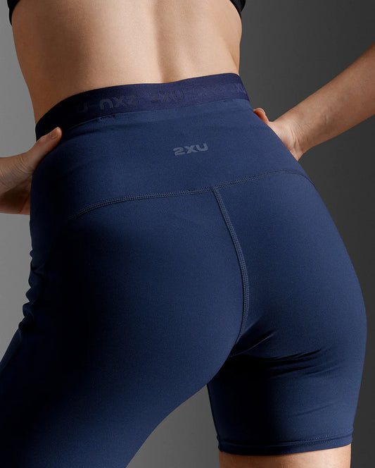 ランニングタイツ WA7629b-MDN-MDN Form Stash Hi-rise Compression 4inch Shorts - Mdn/Mdn [レディーズ]