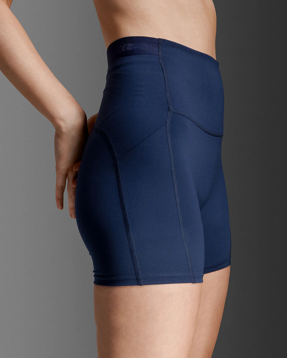ランニングタイツ WA7629b-MDN-MDN Form Stash Hi-rise Compression 4inch Shorts - Mdn/Mdn [レディーズ]