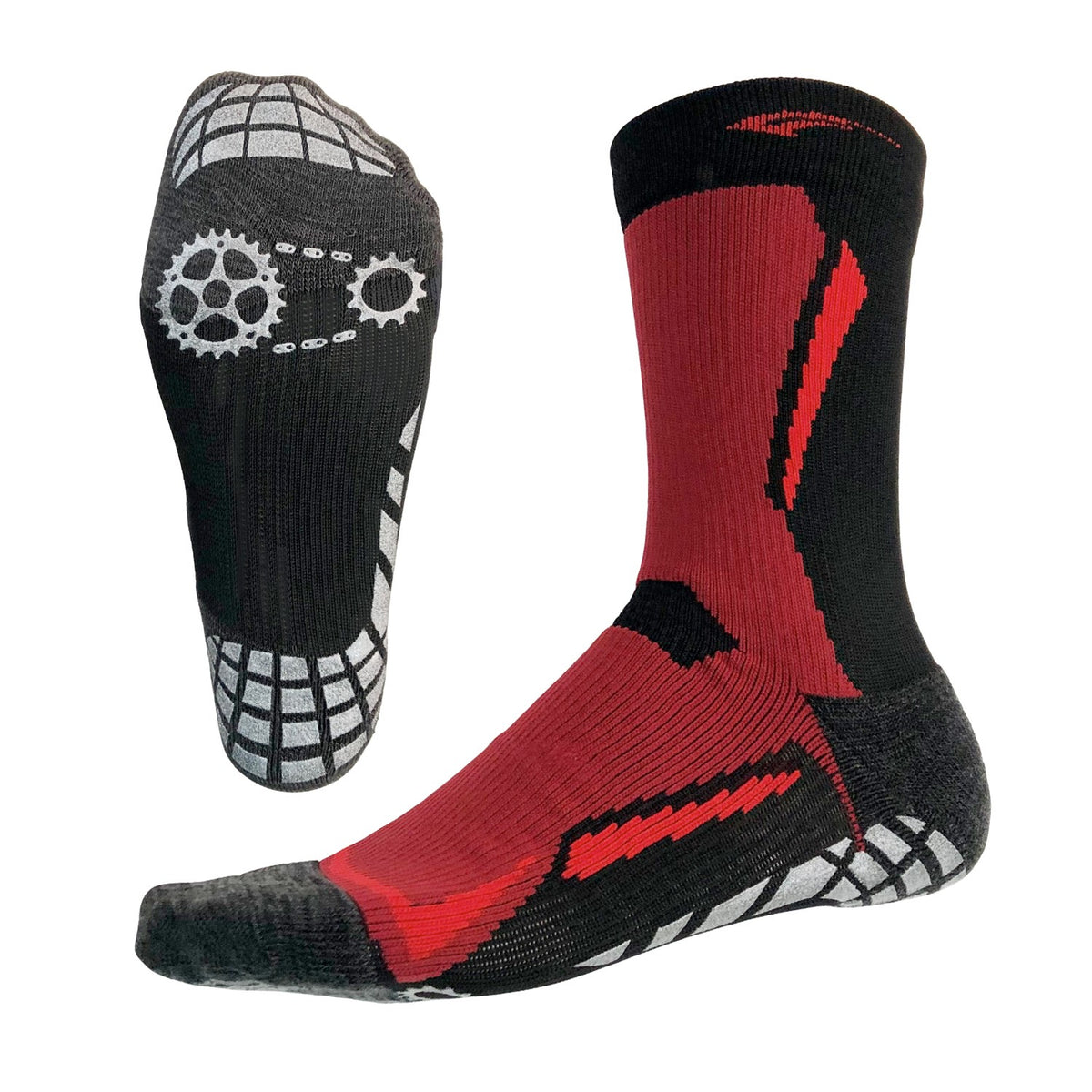 自転車競技用ソックス FXB112WRD 3dsox ウインターバイク スクード - Warm Red [ユニセックス]