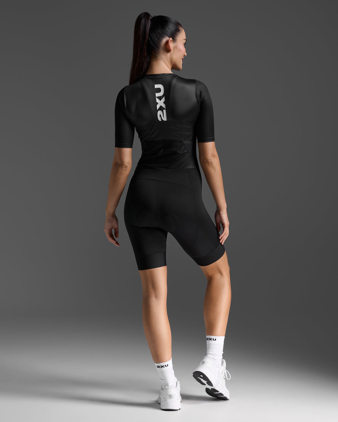 トライアスロンスーツ WT7402d-BLK-WHT Aero Hex Sleeved Trisuit - Black/White [レディーズ]