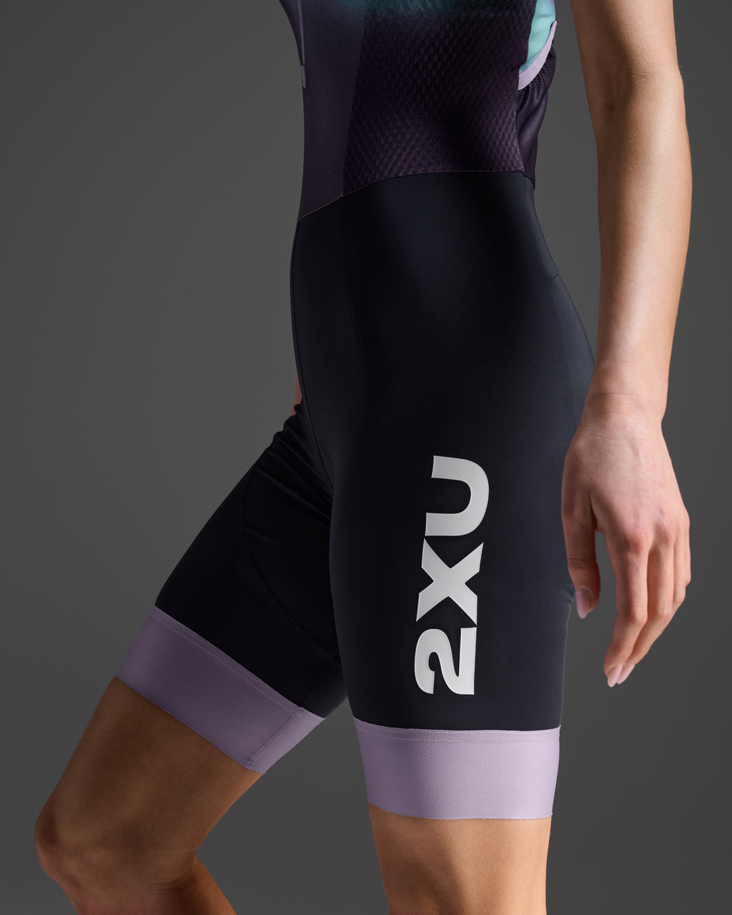トライアスロンスーツ WT7402d-MDN-GFZ Aero Hex Sleeved Trisuit - Midnight Blue/Grape Fizz Purple [レディーズ]