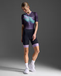 トライアスロンスーツ WT7402d-MDN-GFZ Aero Hex Sleeved Trisuit - Midnight Blue/Grape Fizz Purple [レディーズ]