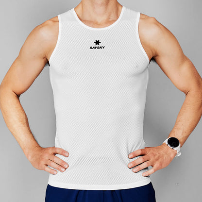 ベースレイヤー XMRBL31c101 Mesh Base Layer Singlet - White [メンズ]