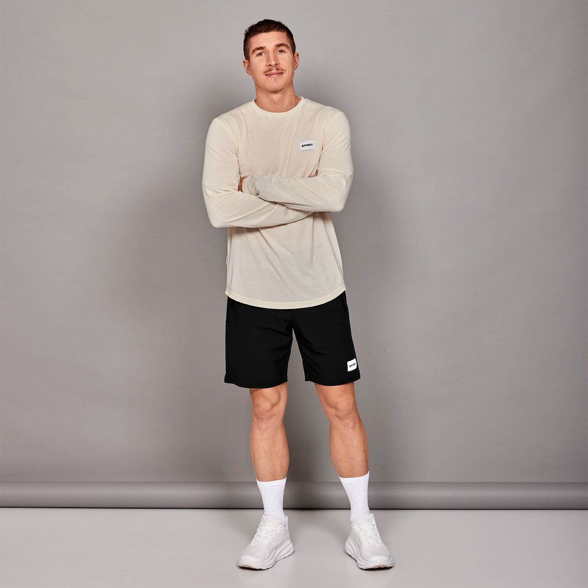 モーションTシャツ（ロングスリーブ） XMRLS51c102 Clean Motion Long Sleeve - White [メンズ]