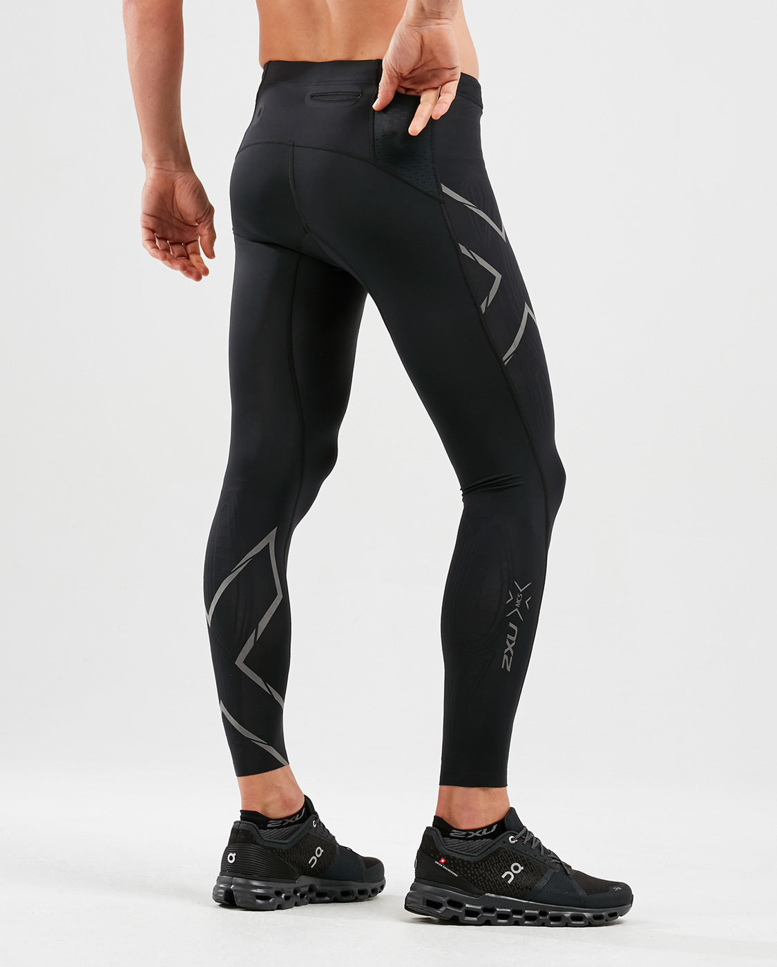 ランニングタイツ MA5305bBBRF Ma5305b-blk-brf MCSランコンプレッションタイツ（バックポケット付） - Black/Black Reflective [メンズ]
