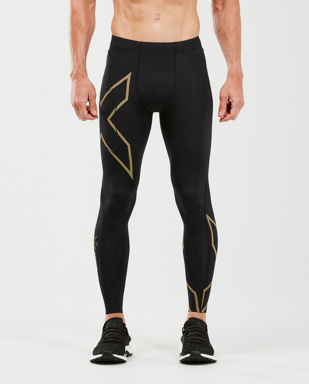 ランニングタイツ MA5305bBGRF Ma5305b-blk-grf MCSランコンプレッションタイツ（バックポケット付） - Black/Gold Reflective [メンズ]