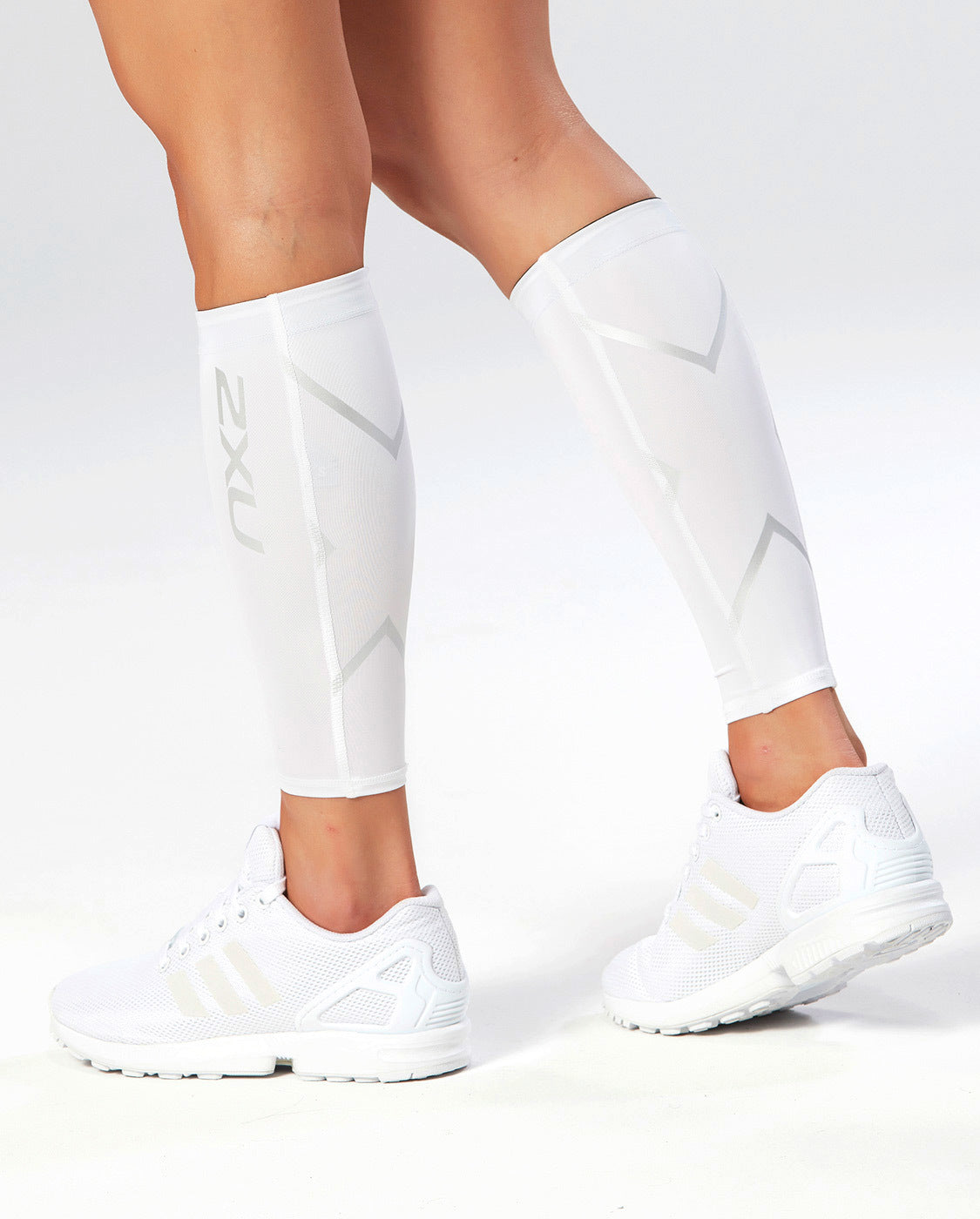 カーフガード UA1987bWWHT Ua1987b-wht-wht PWXコンプレッションカーフガード - White/White [ユニセックス]