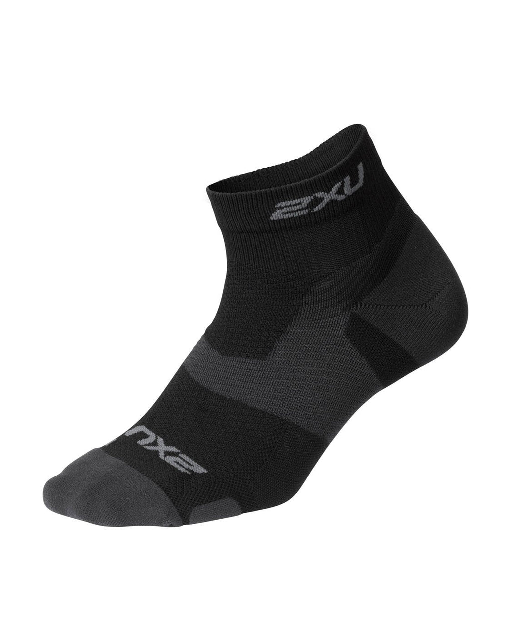 スポーツソックス UA5047eBTTM Vectr Light Cushion 1/4 Crew Socks - Black/Titanium Grey [ユニセックス]