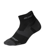 スポーツソックス UA5047eBTTM Vectr Light Cushion 1/4 Crew Socks - Black/Titanium Grey [ユニセックス]