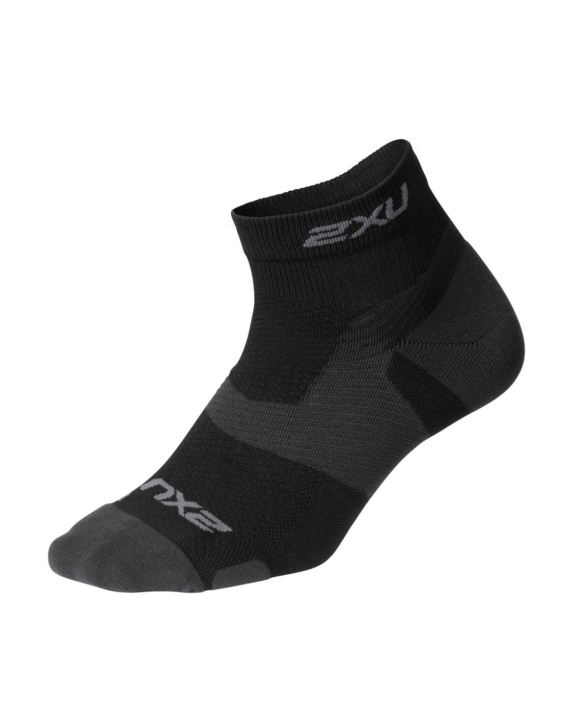 スポーツソックス UA5047eBTTM Vectr Light Cushion 1/4 Crew Socks - Black/Titanium Grey [ユニセックス]