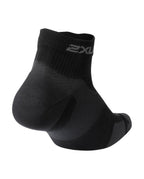 スポーツソックス UA5047eBTTM Vectr Light Cushion 1/4 Crew Socks - Black/Titanium Grey [ユニセックス]