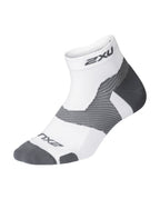 スポーツソックス UA5047eWGRY Vectr Light Cushion 1/4 Crew Socks - White/Grey [ユニセックス]