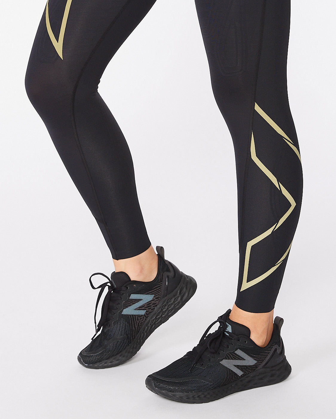 ランニングタイツ WA6523bBGRF Wa6523b-blk-grf MCSライトスピードミッドライズコンプレッションタイツ - Black/Gold Reflective [レディーズ]