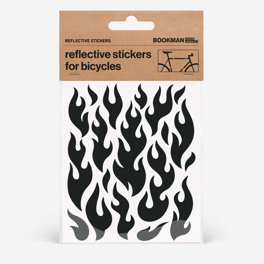 リフレクター BM-520 Reflective-stickers-flames リフレクティブステッカー(フレイム) Reflective Stickers Flames - Black