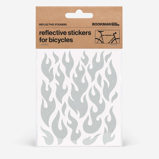 リフレクター BM-521 Reflective-stickers-flames リフレクティブステッカー(フレイム) Reflective Stickers Flames - White
