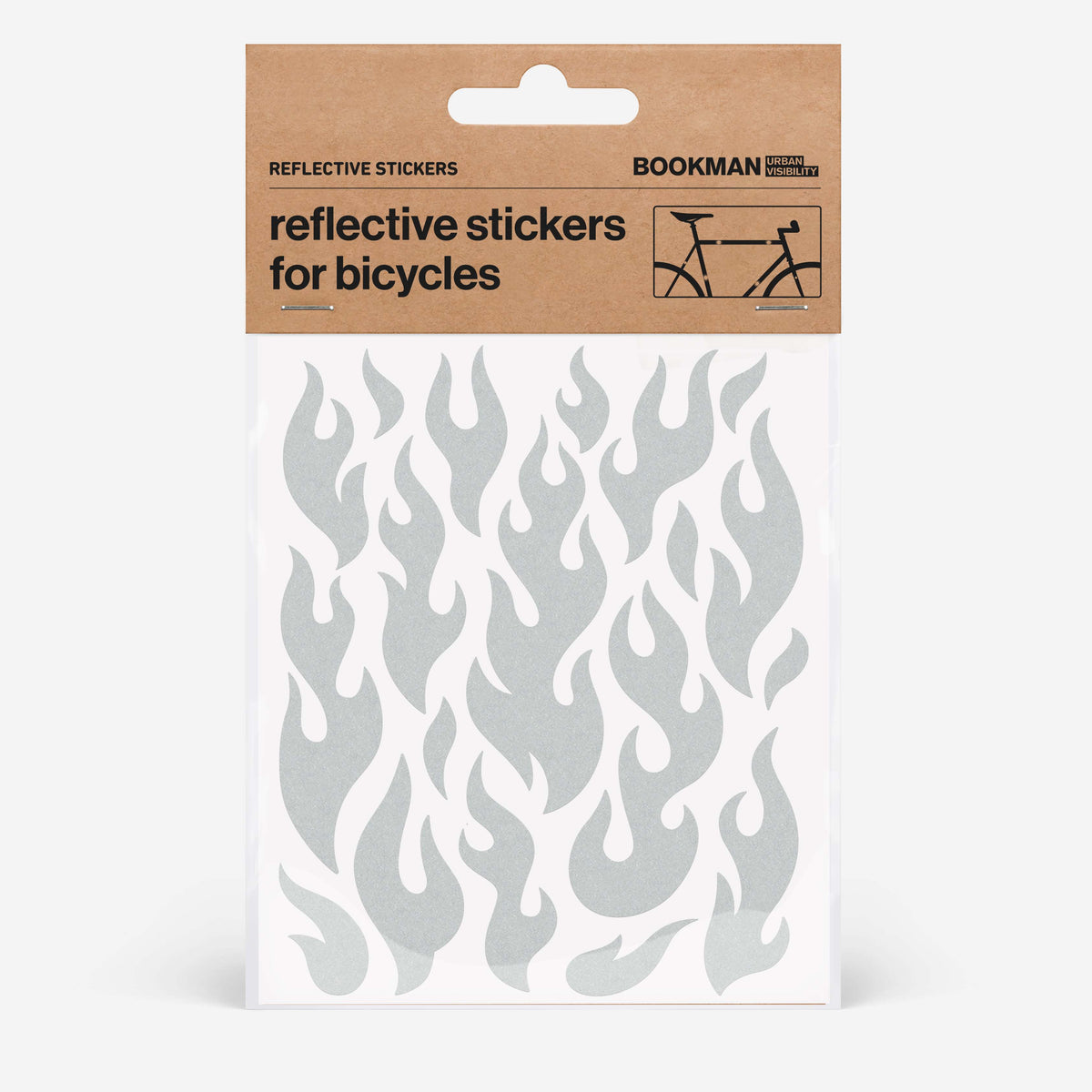 リフレクター BM-521 Reflective-stickers-flames リフレクティブステッカー（フレイム） Reflective Stickers Flames - White