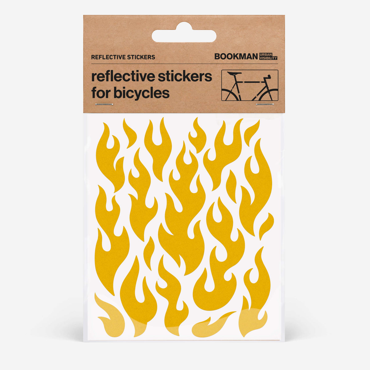リフレクター BM-522 Reflective-stickers-flames リフレクティブステッカー（フレイム） Reflective Stickers Flames - Yellow