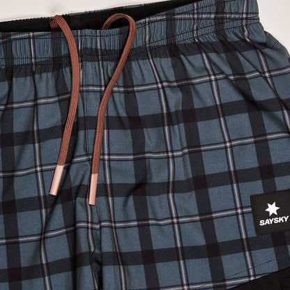 ランニングショーツ KWRSH04c1007 Wmns Checker Pace 2-in-1 Shorts 3inch - Grey Checker [レディーズ]