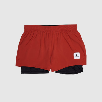 ランニングショーツ KWRSH01c501 Wmns Pace 2-in-1 Shorts 3inch - Red [レディーズ]