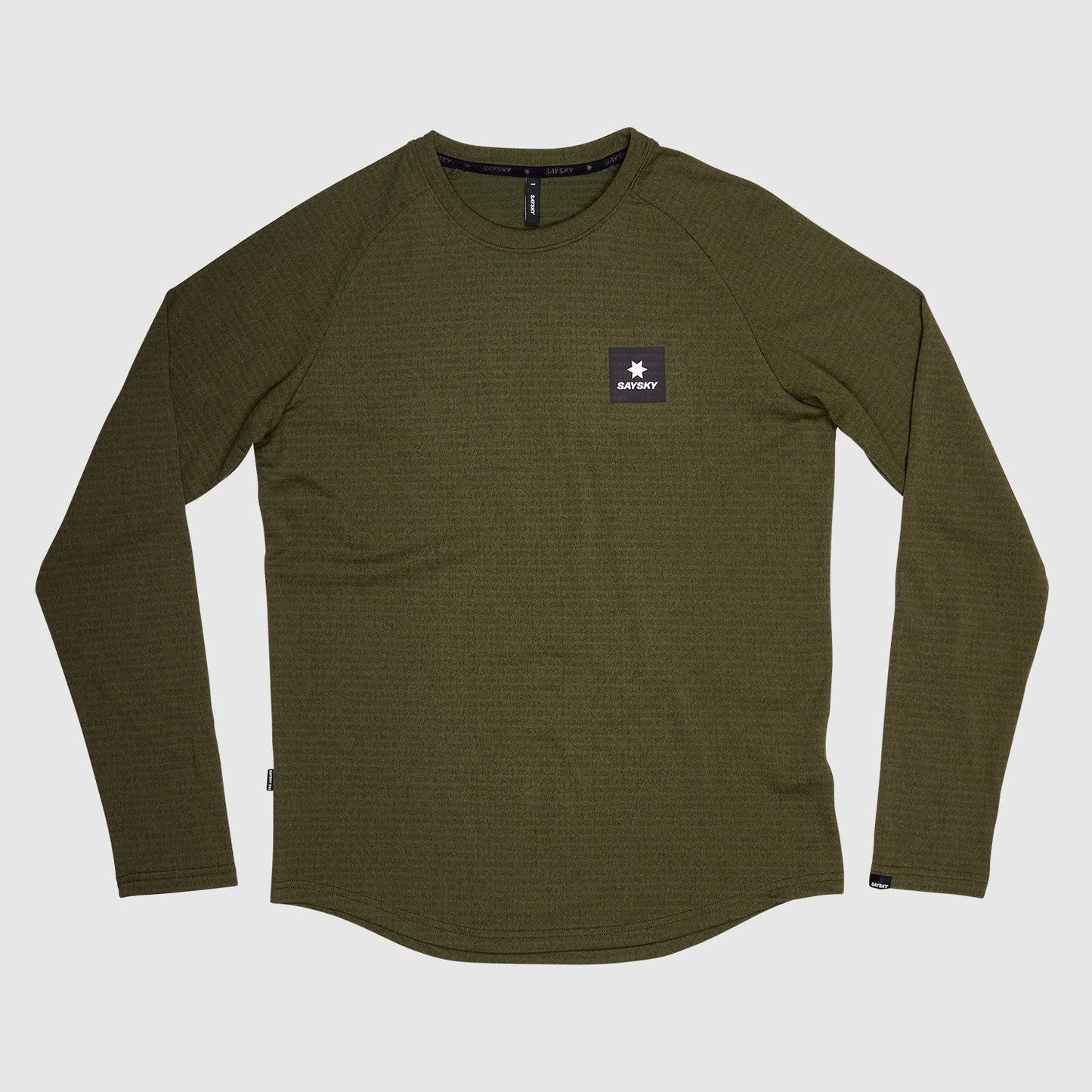 ランニングTシャツ(ロングスリーブ) KMRFL02c3001 Blaze Longsleeve Light-weight Fleece - Green [メンズ]