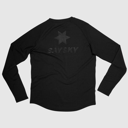 ランニングTシャツ(ロングスリーブ) KMRFL02c9001 Blaze Longsleeve Light-weight Fleece - Black [メンズ]